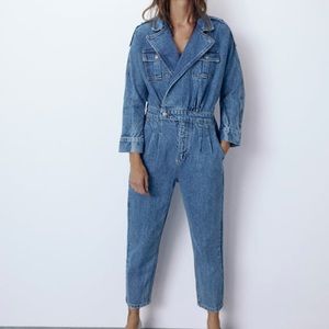 WANTED: Zara denim 80s Arizona blue jumpsuit